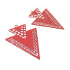 AB3335 Lot 4 Estampes pendentif Geometrique Double Triangle de 40mm Violet
