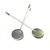 10 support broches fibule couleur argent platine  18mm qualité Laiton