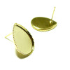 BN1134104BR PAX 20 Supports de Boucle d'oreille Puce Plateau Goutte 13 par 18mm couleur Bronze Qualité Laiton