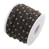 171228183509 Lot de 1m de cordon Simili Cuir clouté rivet bronze  5 par 3MM couleur 4
