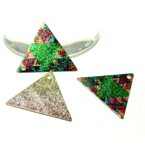 Pendentifs Breloque Stardust Triangle Multicolore