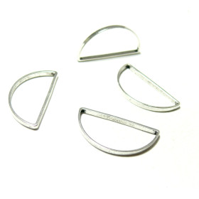 170926134757 PAX 10 pendentif connecteur fermé forme Losange 33mm couleur Argent Vif Qualité Laiton