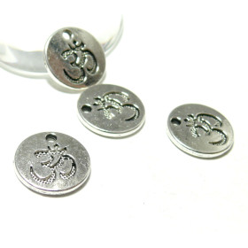 S1194136 PAX 20 breloques pendentifs  Yoga OM 20mm Argent Antique