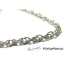 Fournitures pour bijoux: 10 m chaine double maille argent platine PCHP005Y 