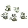 S1119544 PAX 50 pendentifs bélières metal couleur Argent Vif