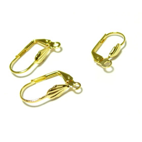 Boucles d'Oreille Dormeuses Coquille 19mm – Laiton Doré
