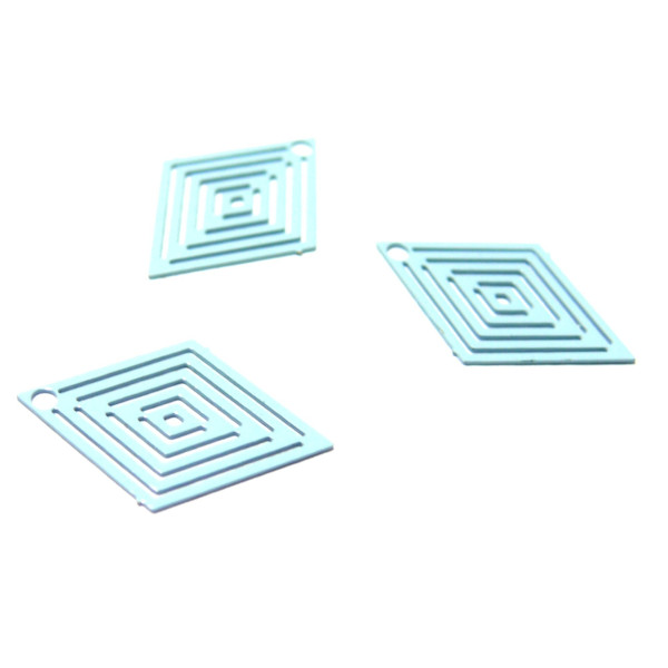 Estampes Losange 15 par 20mm couleur Bleu Ciel