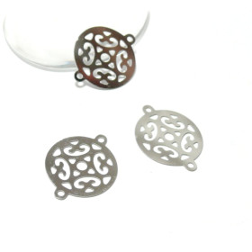 Estampes Connecteur couleur Argent Platine en Acier Inoxydable pour création de bijoux raffinés