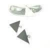 170929160454  PAX 10 pendentifs Triangle qualité Laiton Couleur Argent Platine