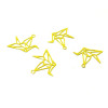 AE119297 Lot 6 Estampes pendentif filigrane Fleur Soleil couleur Blanc de 13 par 15mm