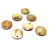 Perles Pendentifs Nacre Pastilles 15mm couleur Beige Marron