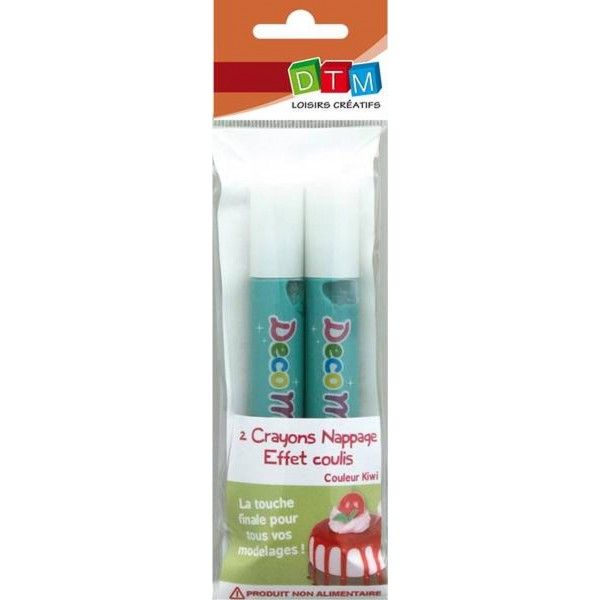 Lot 2 Crayons Nappage Effet Faux coulis Coulis , Effet glacage BLANC 622201