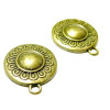 4 pendentifs ronds ref 2D1971 BRONZE fournitures pour bijoux