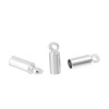 PAX: 100 embouts CYLINDRES en CUIVRE POUR CORDON metal ARGENT PLATINE S1186001