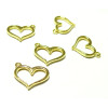 Breloques Pendentifs Coeur 16x13mm Métal Doré