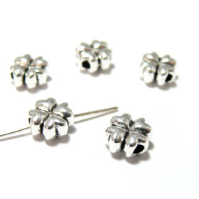 PS110125696 PAX 50 perles intercalaires Trèfle 6mm metal couleur Argent Antique