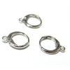 boucles d'oreilles dormeuses Ronde avec attache en acier inoxydable 15mm couleur Or Doré
