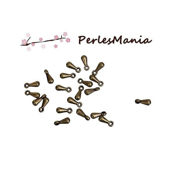 Pendentifs breloques GOUTTE pour extension de chaine métal couleur BRONZE