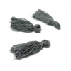 HQ2406 PAX 50 mini pompons breloque passementière Gris foncé environ 30mm