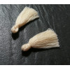 HQ2418 PAX 50 mini pompons breloque passementière Crème environ 30mm