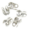Embouts Fermoirs à plier Cache Noeud couleur Argent Vif pour chaine bille 1 et 1.5mm