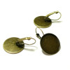 PS1116988 PAX 20 pièces boucle d'oreille Dormeuse Plateau 20mm métal couleur Bronze 