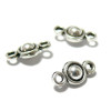Pendentifs Connecteur Bille couleur Argent Antique