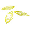 Estampes Pendentif Filigrane Grand Ovale Oblong Jaune 15x40mm