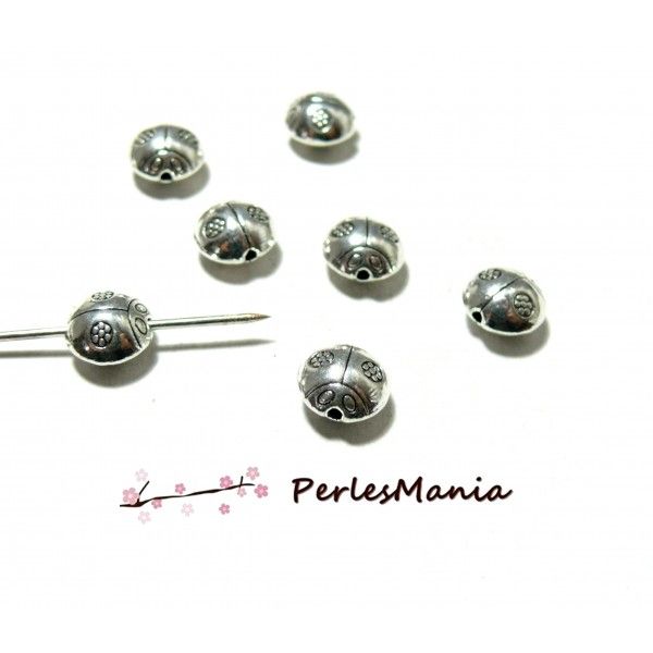 PAX environ 25 perles intercalaires Fleurs 10mm metal couleur Argent Antique PS110105233