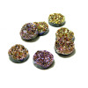 10 cabochons plat druzy, drusy ronds 12mm ( S1176700 )