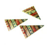Pendentifs, breloques, stardust Grand Triangle 25mm, style Inca Doré