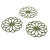 AE112691 Lot de 4 Estampes pendentif filigrane Mandala Orange 28mm