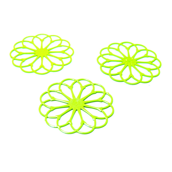 Estampes pendentif filigrane Mandala Vert Anis 28mm