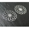 Estampes pendentif filigrane Mandala Argent Vif 28mm