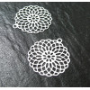 AE111269 Lot de 4 Estampes pendentif filigrane Rosace Lilas Clair 28 par 30mm