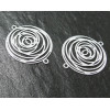 Estampes connecteur filigrane Rose Blanc 25 par 30mm