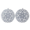 5 estampes pendentifs multiconnecteur chandelier Acier Inoxydable 35mm FLEUR metal ARGENT PLATINE ( S1169100)