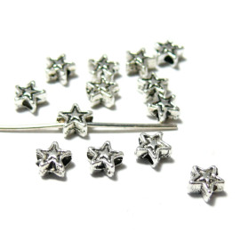 PS110103930 PAX 50 perles intercalaires Facettées 6mm metal couleur Argent Vif