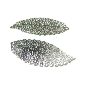 Estampes, filigrane, Feuille en Acier Inoxydable, couleur Argent Platine de 46mm, création de bijoux raffinés
