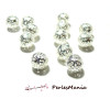 PAX 200 perles intercalaire ronde dentelle filigrane 10mm 2N6705 ARGENT PLATINE