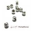 400 perles  intercalaires 5mm striés  2D8567 Argent Platine 