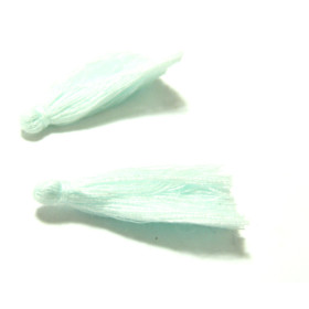 HQ2440 PAX 50 mini pompons breloque passementière Bleu Pastel environ 30mm