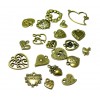 2K2107 PAX 100 pendentifs breloques Coeur Made with love métal couleur Bronze
