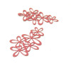 Estampes pendentif filigrane Grappe de Fleurs Rose 35 par 16mm