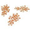 Estampes pendentif filigrane Grappe de Fleurs Orange 35 par 16mm