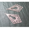 Estampes pendentif filigrane Chandeliers Losange Rose Pale 19 par 32mm