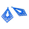 Estampes pendentif filigrane Chandeliers Losange Bleu Roi 19 par 32mm