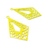 Estampes pendentif filigrane Chandeliers Losange Jaune 19 par 32mm