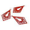 Estampes pendentif filigrane Chandeliers Losange Rouge 19 par 32mm