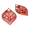 Estampes pendentif filigrane Grand eventail Rouge 39 par 59mm